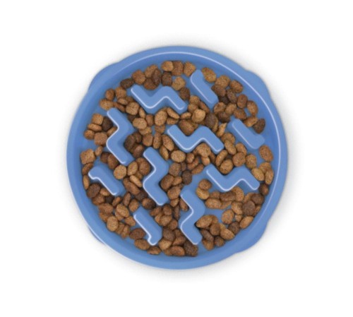 Miska spowalniająca jedzenie Outward Hound Fun Feeder Slo-Bowl Blue
