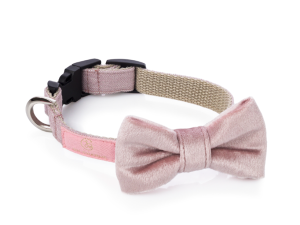 Mucha dla psa La Perla Pink Oh Charlie - miękka obroża z muszką