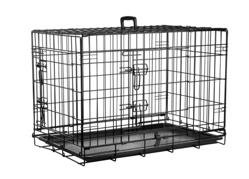 Flamingo Keo Black - metalowa klatka kennelowa dla psa, M 47x77x54cm.png