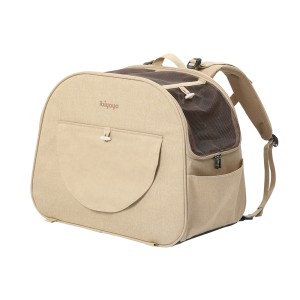 Transporter plecak dla psa i kota The Loafer Macchiato Beige Ibiyaya – do 10 kg