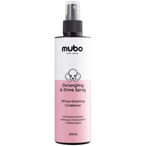 Dwufazowa odżywka ułatwiająca rozczesywanie i nabłyszczająca dla psa i kota Mubo Detangling & Shine Spray 250 ml