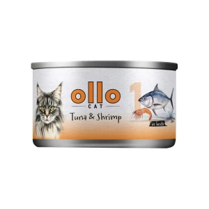 Ollo Cat nr 1 Tuńczyk i Krewetki 70 g – naturalna karma mokra dla kota