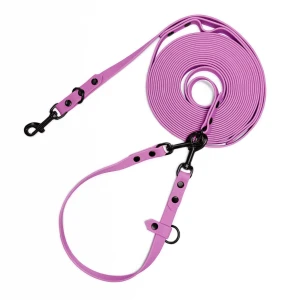 Linka treningowa dla psa HEXA lawendowy róż BURA wodoodporna
