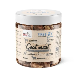 Liofilizowane mięso kozy 100% naturalne przysmaki dla psa FREEZY Pure SYTA MICHA 90g