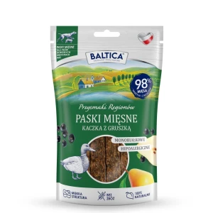 Mięsne paski Kaczka z gruszką BALTICA przysmaki dla psa 90g