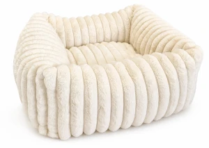 Kremowe legowisko dla psa i kota Minky Fav Pet's Design – miękka sofa, rozbierane do prania