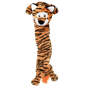 KONG Stretchezz Jumbo Tiger XL – duża zabawka dla psa z 3 piszczałkami 58 cm