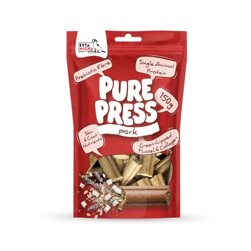 Pure_Press_-_Wieprzowina_150g smaczki dla psa syta micha tłoczone na zimno.webp