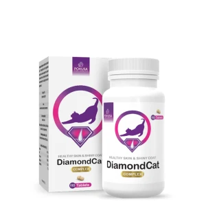 Pokusa DiamondCat Witaminy dla kota na sierść – suplement z biotyną, cynkiem i miedzią 110 tabletek