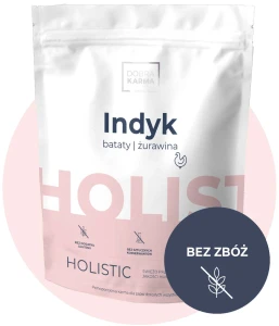 Karma sucha dla psa Indyk 50% mięsa Dobra Karma bez zbóż
