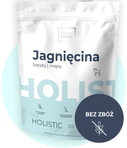 Karma sucha dla psa Jagnięcina 50% mięsa Dobra Karma bez zbóż
