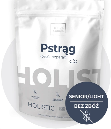 Karma sucha dla psa Pstrąg i Łosoś Light & Senior Dobra Karma bez zbóż