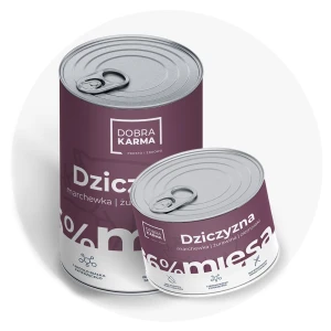 Dobra Karma Dziczyzna 86% mokra karma dla psa bez glutenu PREMIUM