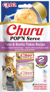 INABA Churu Pop’n Serve Tuna & Bonito Flakes Recipe 2 x 35 g – kremowa galaretka dla kota z tuńczykiem i wiórkami bonito