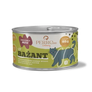 Mokra karma dla kota PERROland CATering Bażant 185 g - monobiałkowy mus z bażanta