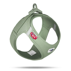 Szelki bezuciskowe dla psa kamizelka Clasp Air Mesh Curli Olive - szałwiowy 