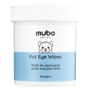 Mubo Pet Eye Wipes 80 szt. – płatki do czyszczenia okolic oczu psa i kota