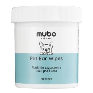 Mubo Pet Ear Wipes 80 szt. – płatki do czyszczenia uszu psa i kota