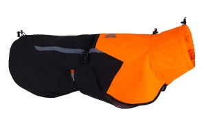 Non-stop dogwear Fjord Raincoat 2.0 Black/Orange – wodoodporna kurtka przeciwdeszczowa dla psa 
