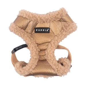 Ciepłe szelki dla psa Puppia Winterstride Harness Beige złoto-beżowe 