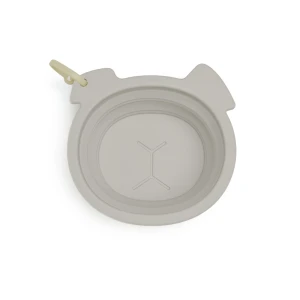 Składana miska silikonowa dla psa 500 ml United Pets Muzzle szara – turystyczna, lekka z karabińczykiem 