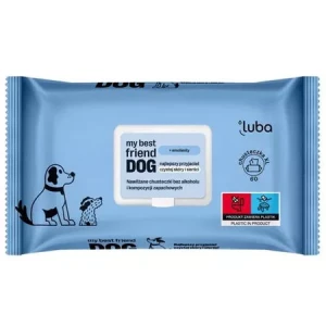 Nawilżane chusteczki dla psa do skóry i sierści LUBA my best friend DOG 60 szt.