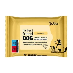 Nawilżane chusteczki dla psa do oczu, uszu i fałd skórnych LUBA my best friend DOG 25 szt.