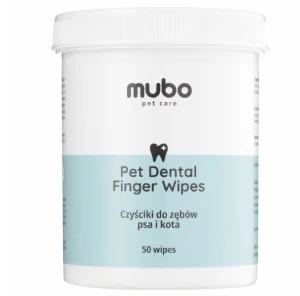 Mubo Pet Dental Finger Wipes 50 szt. – czyściki do zębów psa i kota na palec