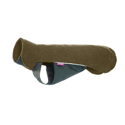 Polar dla psa Pomppa Olive - ciepła bluza baranek, zapinana na suwak